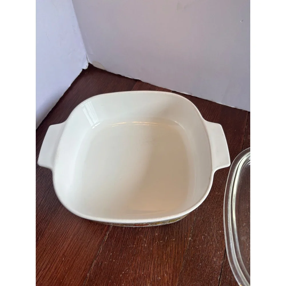 Vintage Corning Ware La Marjolaine Casserole Dish A-2-B 2 Liter with Glass Lid